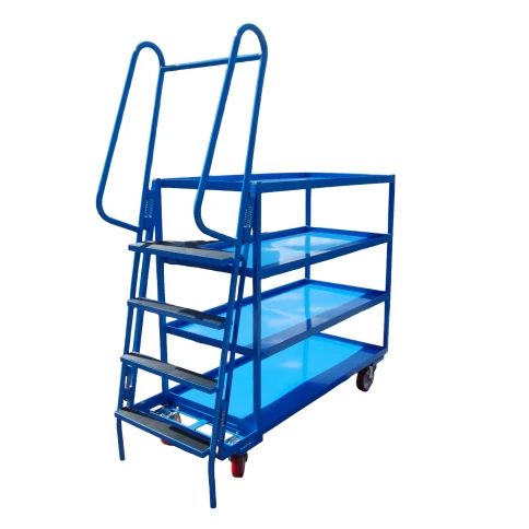 SOPT09 - Heavy Duty Vertical Stepped Picking Trolley, 5 Step, 4 Tier