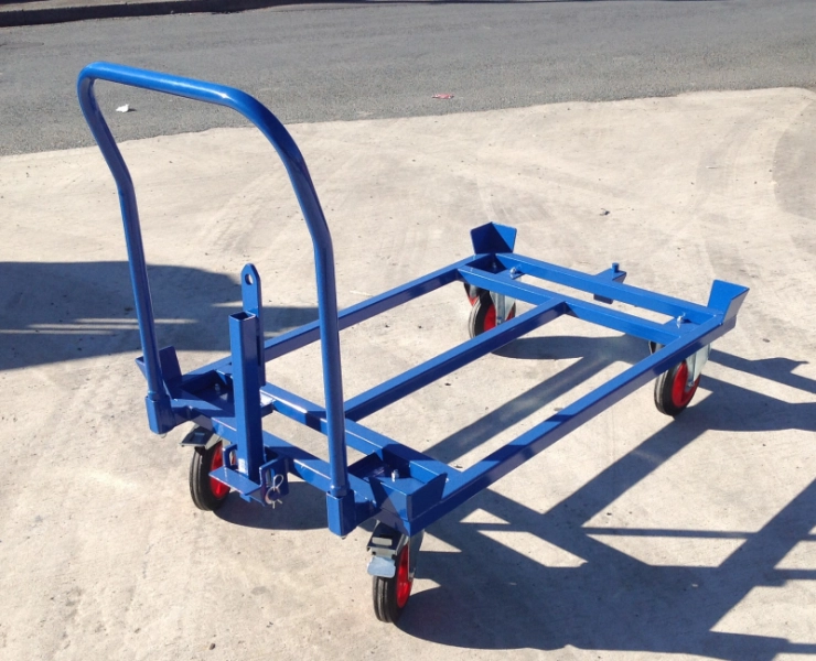 PD1000TH: Pallet Dolly 1200 x 1000 mm, Towable with Push Handle