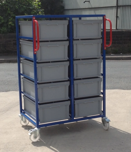 EC03 - Double Stack Euro Container Trolley 1375 mm High