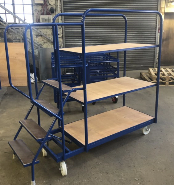 SOPT05 - Heavy Duty Stepped Picking Trolley, 4 Step, 4 Tier