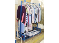 NHS Laundry Rail with Bottom Basket